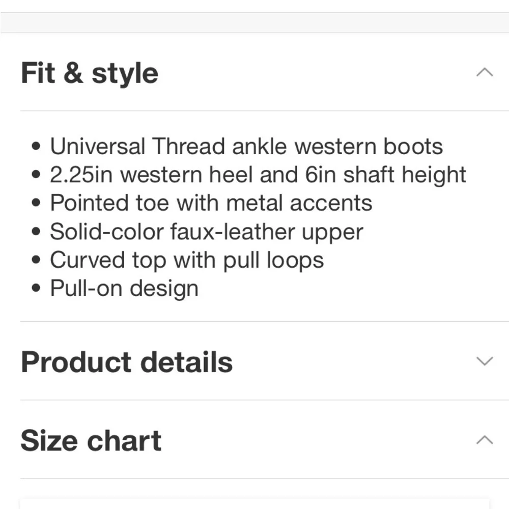 Women's Henley Ankle Western Boots - Universal Thread™ Black